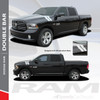 RAM DOUBLE BAR : 2009-2018 Dodge Ram Hood Hash Marks Stripes Decals Vinyl Graphics Kit