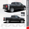 RUMBLE : 2009-2018 Dodge Ram Rear Truck Bed Stripes Vinyl Graphics Decals Kit