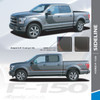 SIDELINE : 2015-2020 Ford F-150 Special Edition Appearance Package Style Door Hockey Stripe Vinyl Graphics Decals Kit
