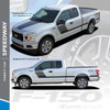 SPEEDWAY SIDES : 2015-2018 Ford F-150 Special Edition Appearance Package Style Door Hockey Stripe Vinyl Graphics Decals Kit
