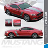 STELLAR : 2015-2017 Ford Mustang Boss Style Hood Side Door Vinyl Graphic Decals Stripes Kit