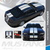 THUNDER : 2013-2014 Ford Mustang 10" Lemans Style Racing Stripes Hood Rally Striping Vinyl Graphics Kit
