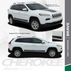 BRAVE : 2013-2024 Jeep Cherokee Lower Rocker Panel Body Door Vinyl Graphics Decal Stripe Kit