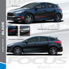 BLADE : 2012-2018 Ford Focus Side Door Accent Vinyl Graphics Striping Decals Kit