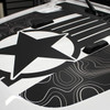 Close up of JOURNEY HOOD 2020-2024 Jeep Gladiator Hood Star Digital and Decals Vinyl Graphics Stripe Kit