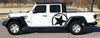 ALPHA SIDES : Jeep Gladiator Side Door Star Decals Vinyl Graphics Stripe Kit for 2020-2024