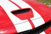 Front of red Dodge Challenger RT Hemi Stripes 15 CHALLENGE RALLY 2015-2023