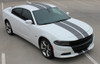 Passenger angle of Wide Body R/T Dodge Charger Stripes N-CHARGE 15 2015-2023