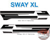 2021 Ford F-150 SWAY XL Body Door Stripes Vinyl Graphic Decals Kit fits 2021