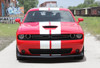 Front of red 2023 Dodge Challenger RT Stripes 15 CHALLENGE RALLY 2015-2024