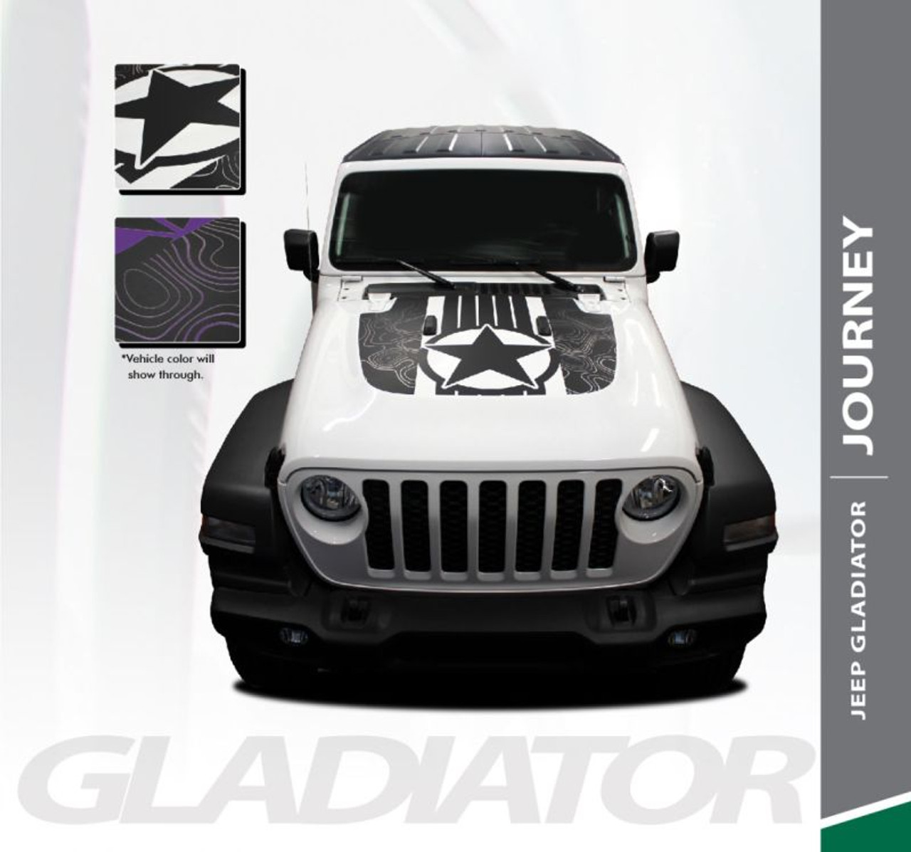 Jeep Gladiator Body Decals, Jeep Gladiator Door Stripes, BOOTSTRAP