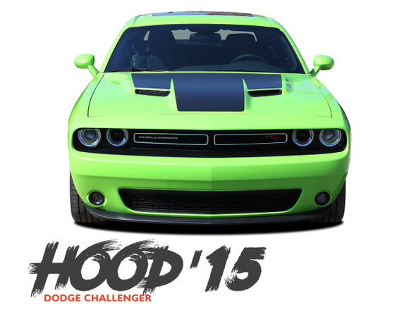 Dodge Challenger HOOD 15 Factory OE Style R/T Vinyl Hood Racing Stripes for 2015 2016 2017 2018 2019 2020 2021 2022 2023