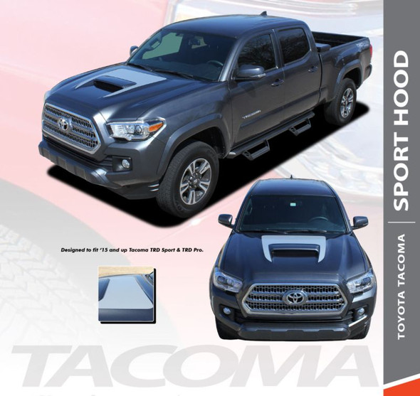 Toyota Tacoma TRD SPORT HOOD Air Intake Wrap Accent Vinyl Graphic Striping Decal Kit for 2015 2016 2017 2018 2019 2020 2021 2022 2023