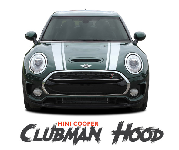 Mini Cooper CLUBMAN S-TYPE HOOD Split Hood Striping Vinyl Graphics Decals Kit 2016 2017 2018