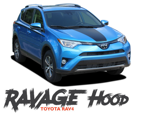 Toyota RAV4 RAVAGE HOOD Decal Accent Trim Vinyl Graphic Stripe Kit 2016 2017 2018 2019