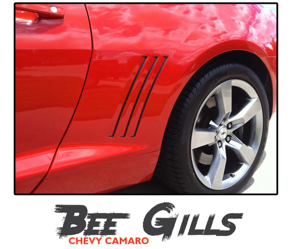 Chevy Camaro BEE GILL STRIPES Vinyl Graphic Vent Striping Accent Decals Kit for 2010 2011 2012 2013 2014 2015 for All Models