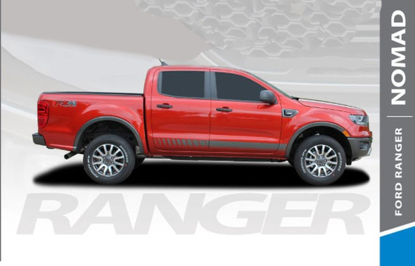 2019 Ford Ranger Rocker Panel Door Stripes NOMAD ROCKER Body Vinyl Graphics Decal Kit 2019 2020 2021 2022 2023 2024