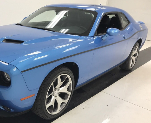 Side of Blue 2016 Dodge Challenger Side Graphics SXT 2011-2023
