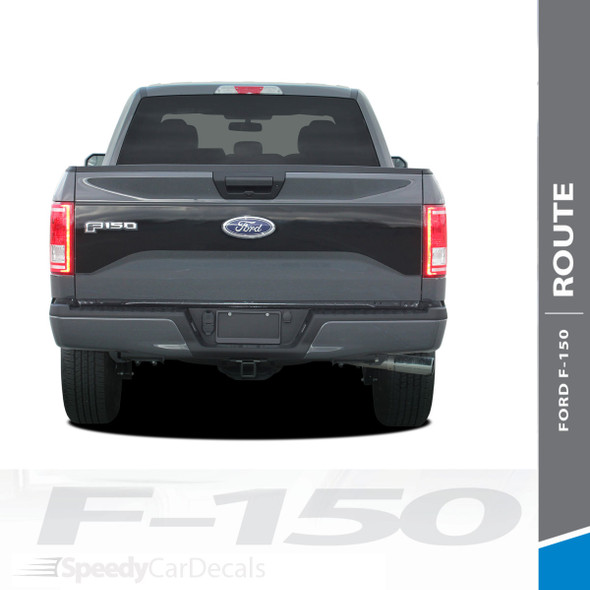 ROUTE TAILGATE : 2015-2017 Ford F-150 Tailgate Blackout Vinyl Graphic Decal Stripe Kit
