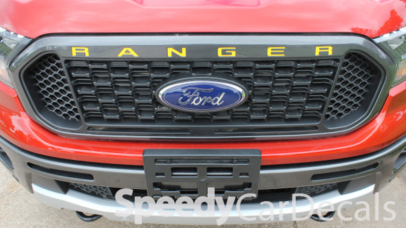 Ford Ranger Grill Stripes RANGER GRILL LETTERS 2019-2024 | Standard Vinyl