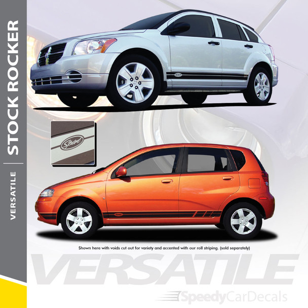 STOCK ROCKER : Universal Vinyl Rocker Panel Graphics Kit