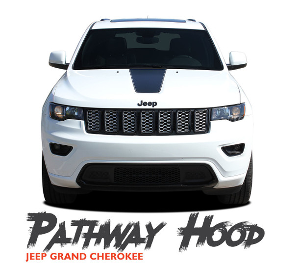 Jeep Grand Cherokee Center Hood Accent PATHWAY HOOD Vinyl Graphics Decal Stripe Kit 2011-2019