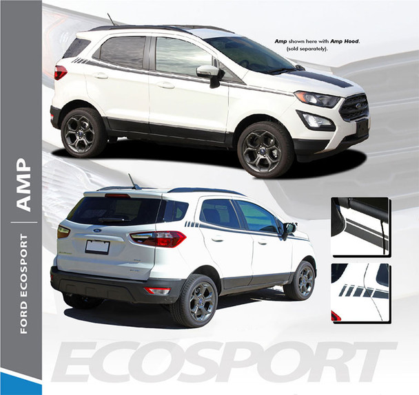 Ford EcoSport Door Stripes Vinyl Graphics AMP SIDES Decal Kit 2013 2014 2015 2016 2017 2018 2019 2020 2021 2022