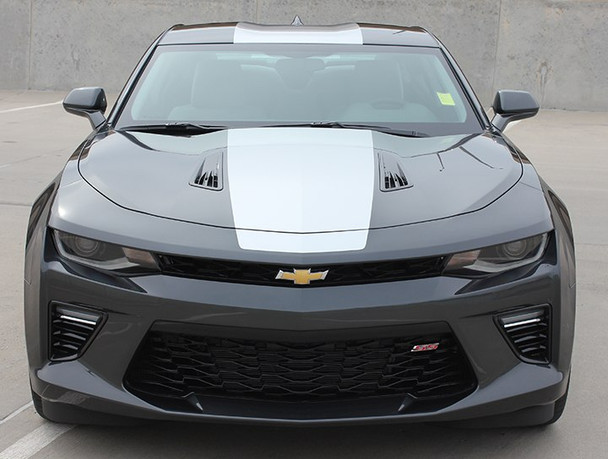 Front View of 2017 Camaro Center Stripes OVERDRIVE 2016 2017 2018