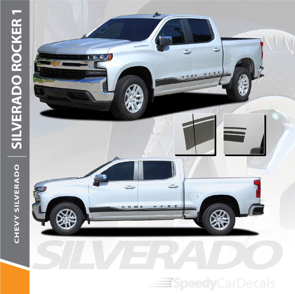 Chevy Silverado Side Decals Stripes ROCKER 1 2019 2020 2021 2022 2023 2024 Wet and Dry Install