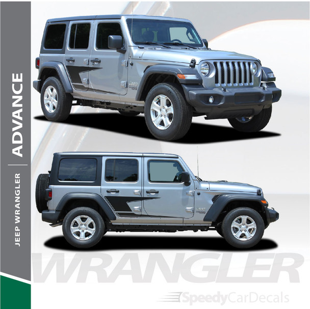 2018-2024 Jeep Wrangler Side Decals ADVANCE Stripe Kit 3M Premium Auto Striping Vinyl