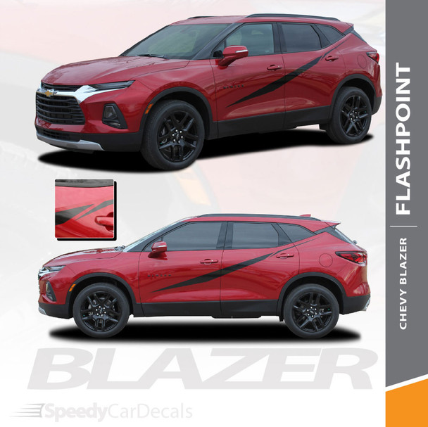 Chevy Blazer Door Stripes Decals FLASHPOINT Vinyl Graphic Kits 2019 2020 2021 2022 2023 2024 Premium Auto Striping Vinyl (SCD-6821)