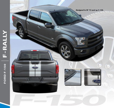 F-RALLY, Ford F150 Racing Stripes, F150 Hood Decals, F150 Vinyl Graphics