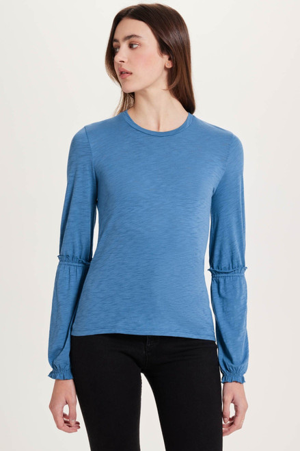 Olivia Long Sleeve Tee in Riverside