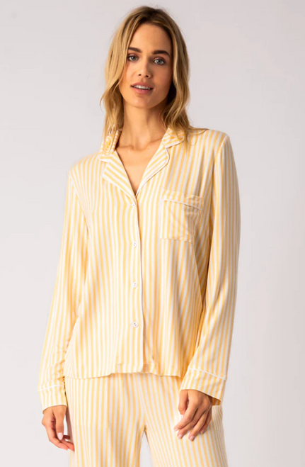 Lazy Days Long Sleeve PJ Top in Sunshine