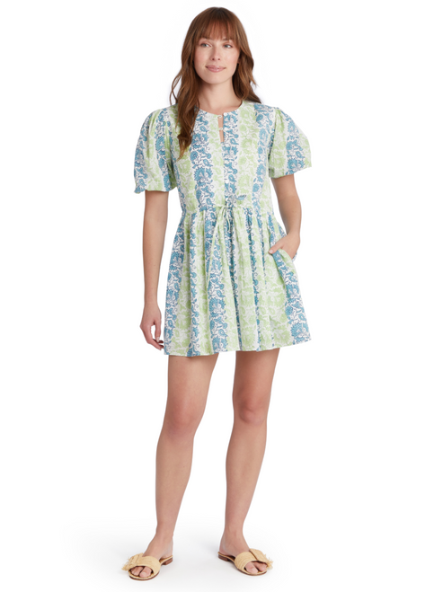 London Dress in Ornamental Stripe