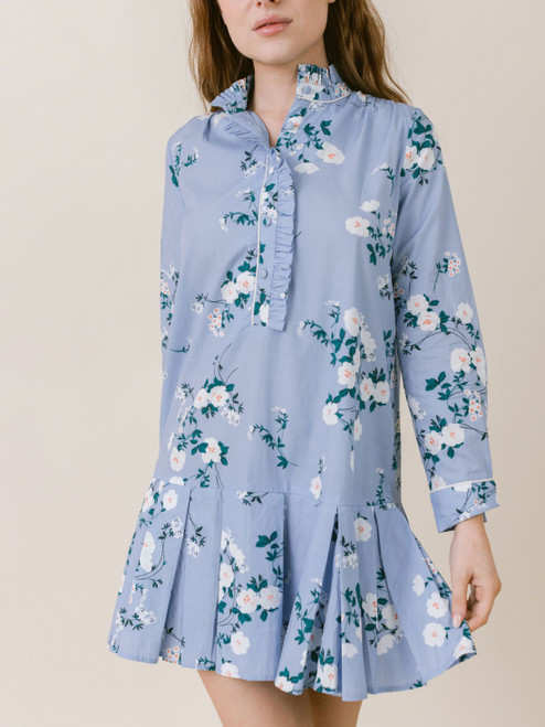 Callahan Dress in Blue Floral