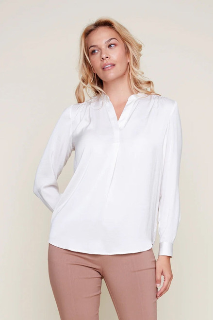 Woven Blouse in Oyster