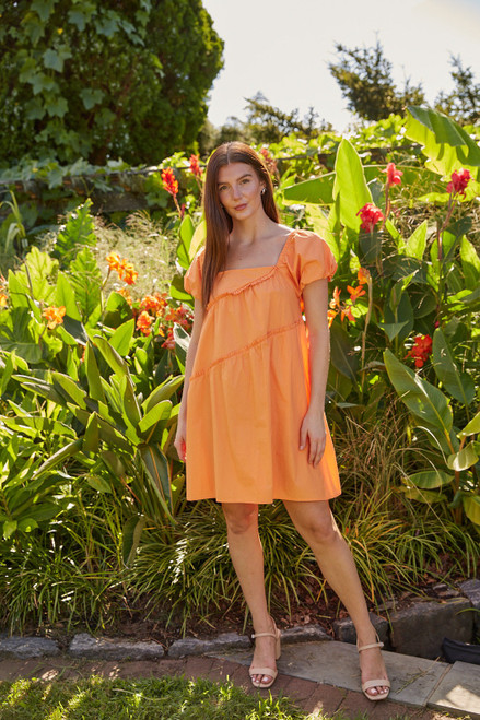 Amelie Dress in Orange Crush