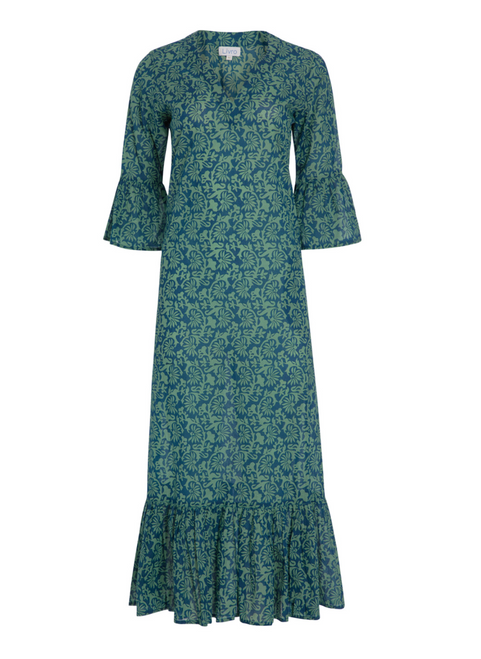Orchard Dress in Teal Garden
