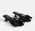 Natalina Kitten Heel Mule in Black