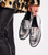 Blanket Stitch Loafers in Pale Pewter Leather