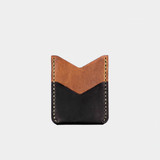 Vertical Card Wallet - Tobacco/Black