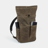 Roll Top Backpack - Tan