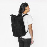 Roll Top Backpack - Black