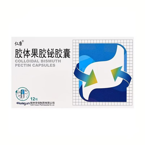 HWASUN RENKANG Colloidal Bismuth Pectin Capsules For Gastritis 0.1g*12 HWASUN RENKANG Colloidal Bismuth Pectin Capsules For Gastritis 0.1g*12