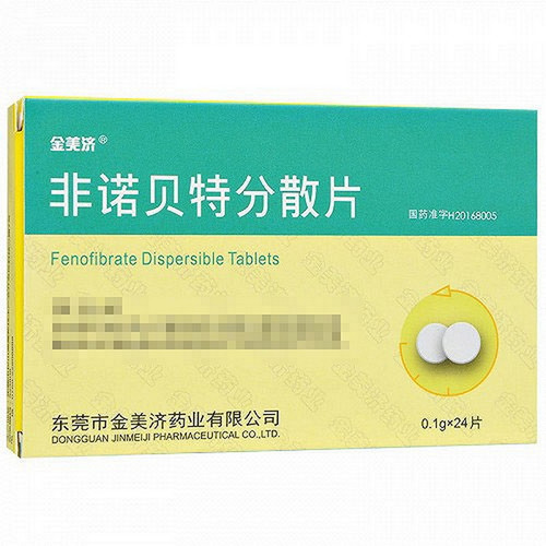 JINMEIJI Fenofibrate Dispersible Tablets For High Cholesterol 0.1g*24 JINMEIJI Fenofibrate Dispersible Tablets For High Cholesterol 0.1g*24