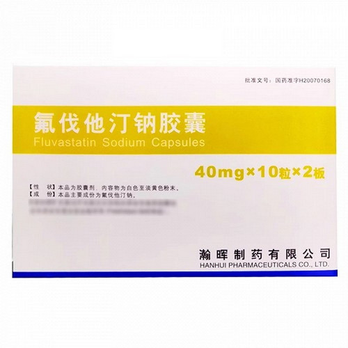 HANHUI HAIZHENG Fluvastatin Sodium Capsules For Hypercholesterolemia 40mg*20 HANHUI HAIZHENG Fluvastatin Sodium Capsules For Hypercholesterolemia 40mg*20