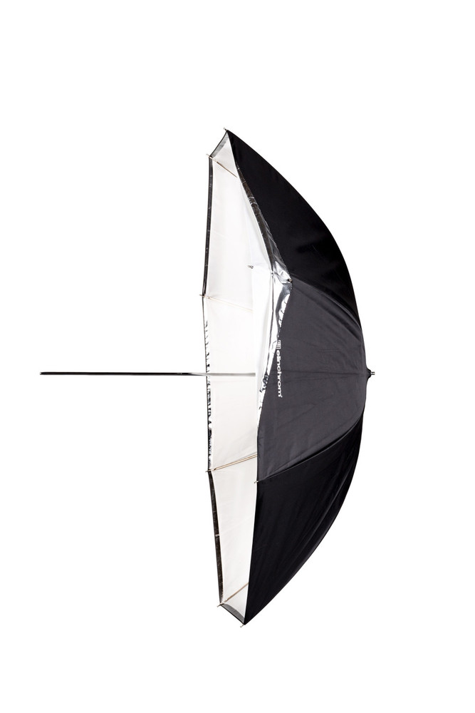 41in Shallow 2 in 1 Umbrella - White/Translucent (Open Box)