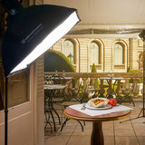 Food photography with the Rotalux Go _ Two Rotalux Go Sofboxes in action