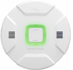 Closeup view of Rely Battery Operated Smoke Detector, Voice Alert & LED Ring, 10-Year Battery